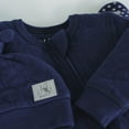 thumbnail image 2 of Juddlies Designs - Newborn, Baby, Toddler - Quilted Collection - Footed Sleeper - Midnight, 2 of 7