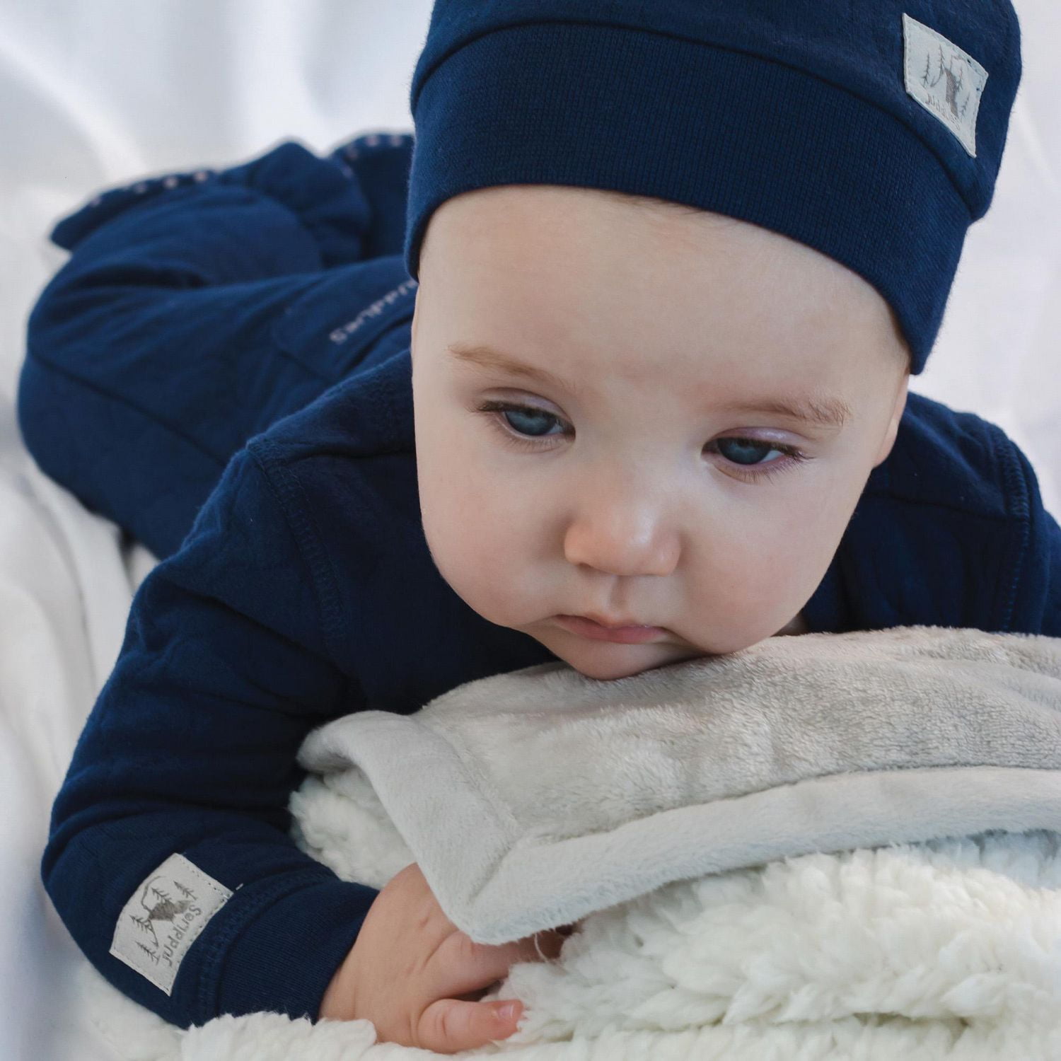 Juddlies Designs - Newborn, Baby, Toddler - Quilted Collection - Footed Sleeper - Midnight