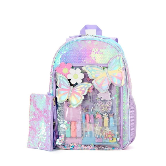BUTTERFLY STATIONARY BACKPACK SET