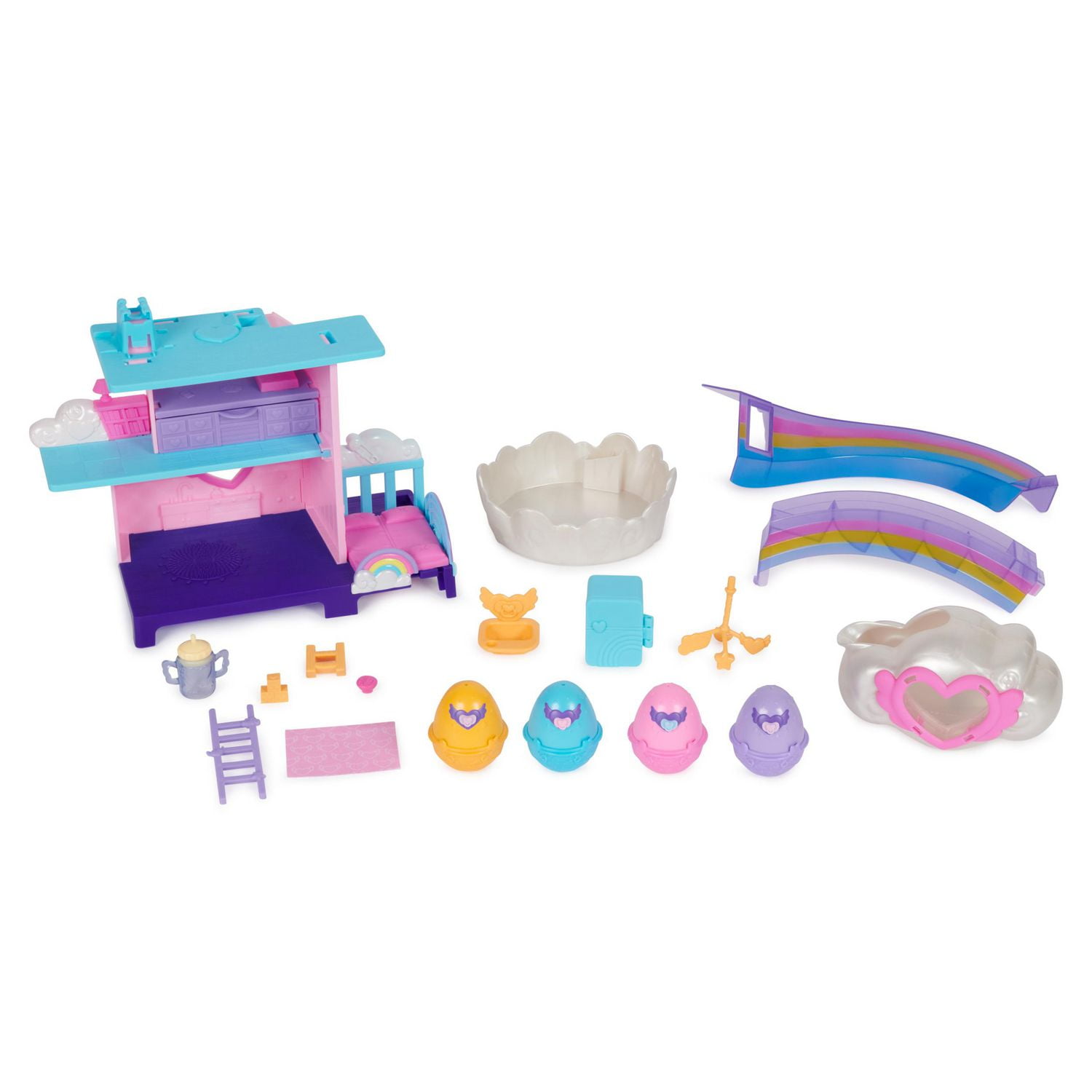 Hatchimals Alive Hatchi Nursery Playset Toy with 4 Mini Figures in Self Hatching Eggs 13 Accessories Kids Toys for Girls and Boys Ages 3 and up Walmart