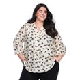 thumbnail image 1 of Lane Bryant Women's Plus 3/4 Sleeve Blouse, 1 of 6