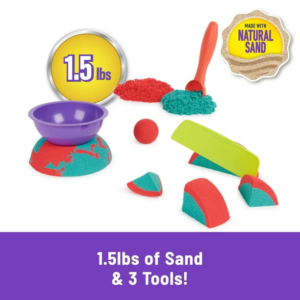 Kinetic Sand, Castle Containers 10-Color Pack Colored Sand Toys 