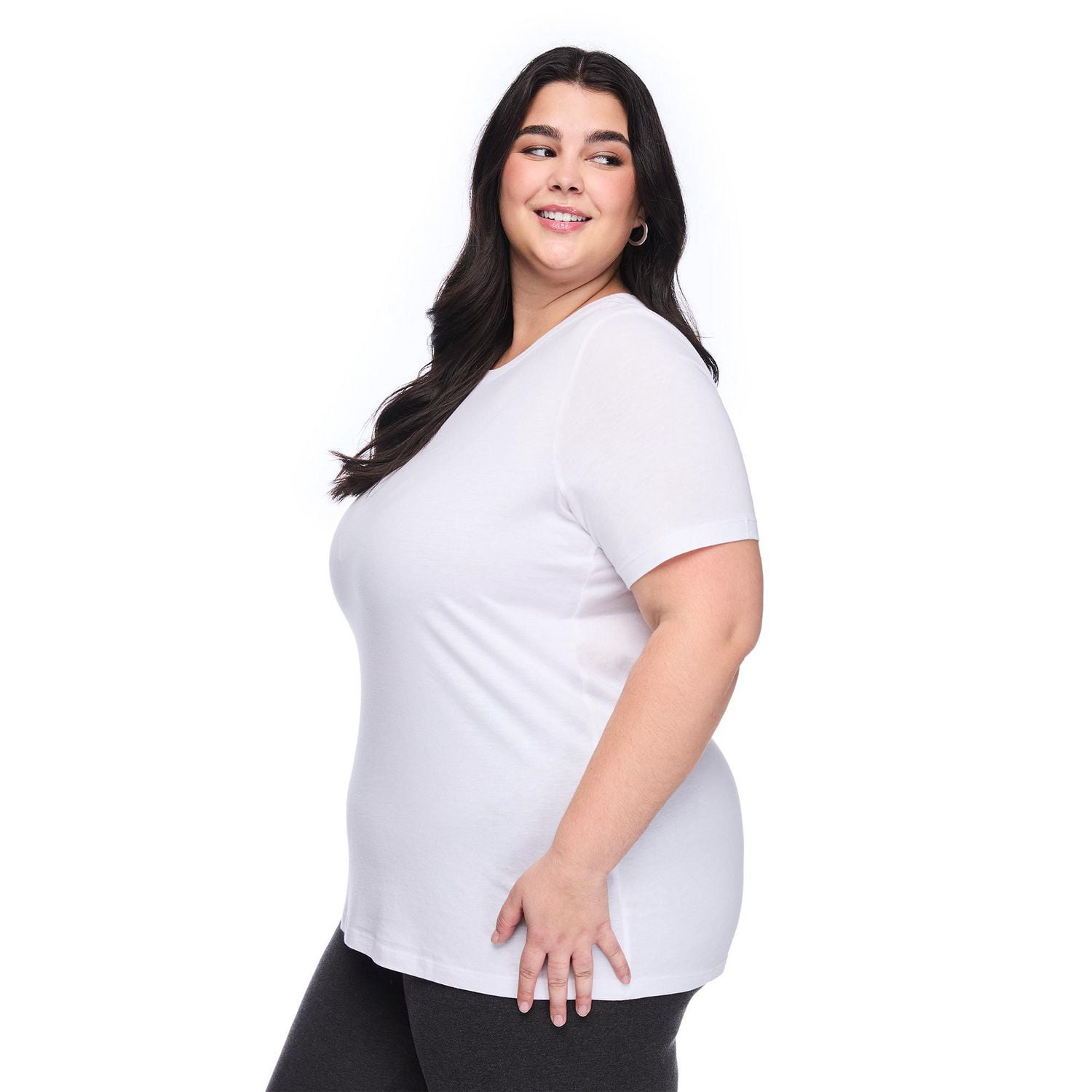 T-shirt à encolure ras du cou Lane Bryant Plus pour femmes