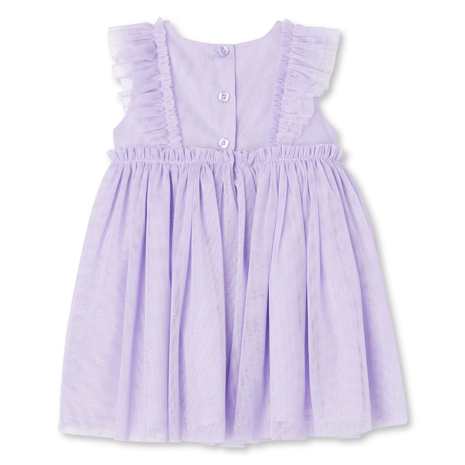 George Baby Girls' Ruffle Glitter Mesh Dress