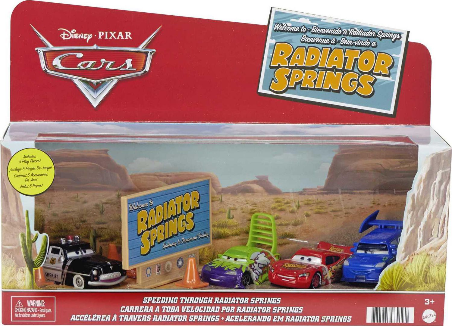 Disney Pixar Cars Radiator Springs Starter Set Diorama & 5 Diecast Set