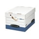 Bankers Box® Presto™  boîte de rangement - Lettre/Légal - Blanc/Bleu - 6 paquet - À charge lourde – image 3 sur 5