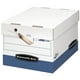 Bankers Box® Presto™  boîte de rangement - Lettre/Légal - Blanc/Bleu - 6 paquet - À charge lourde – image 4 sur 5