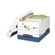 Bankers Box® Presto™  boîte de rangement - Lettre/Légal - Blanc/Bleu - 6 paquet - À charge lourde – image 2 sur 5