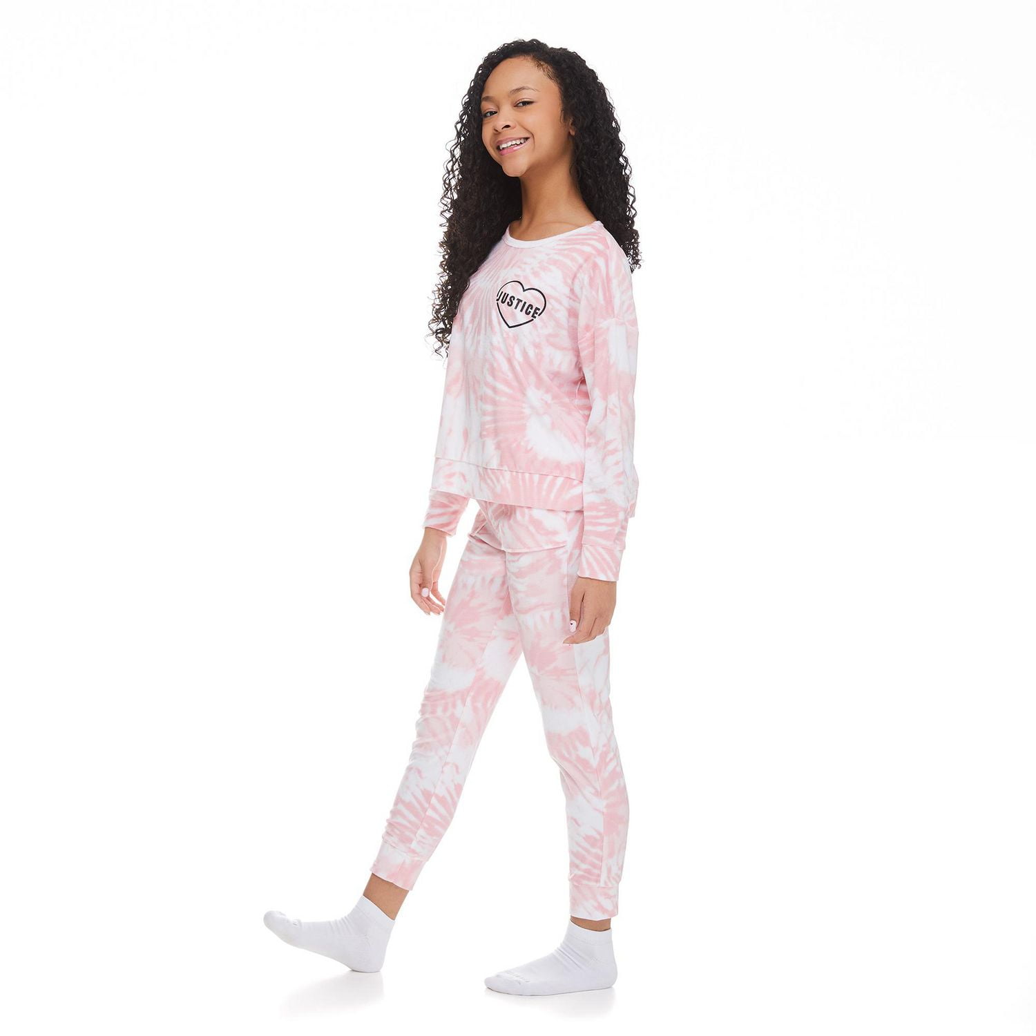 Justice Girls' Cuffed Pajamas 2-Piece Set