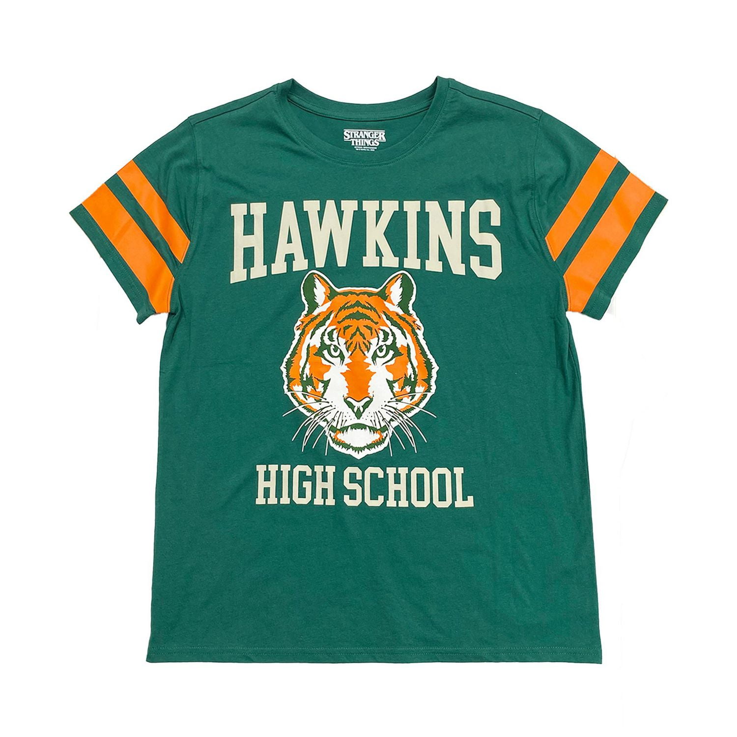 Stranger Things T-shirt à manches courtes Hawkins Tigers pour femme