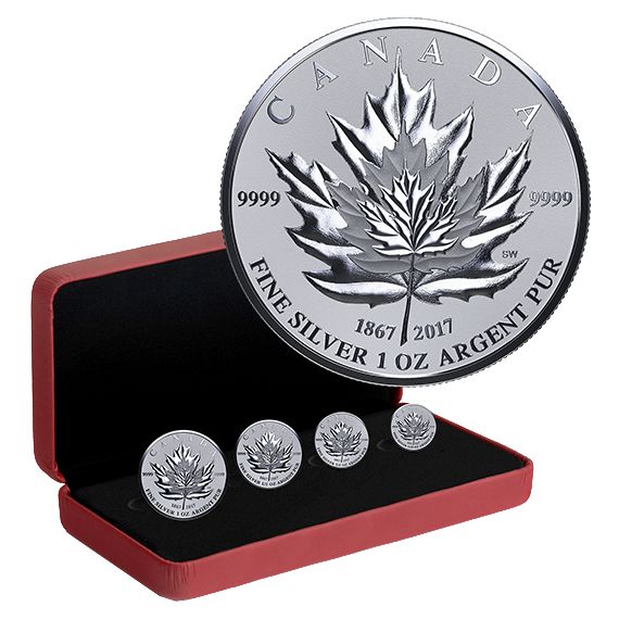 Fine Silver 4Coin Fractional Set Maple Leaf Tribute Walmart Canada
