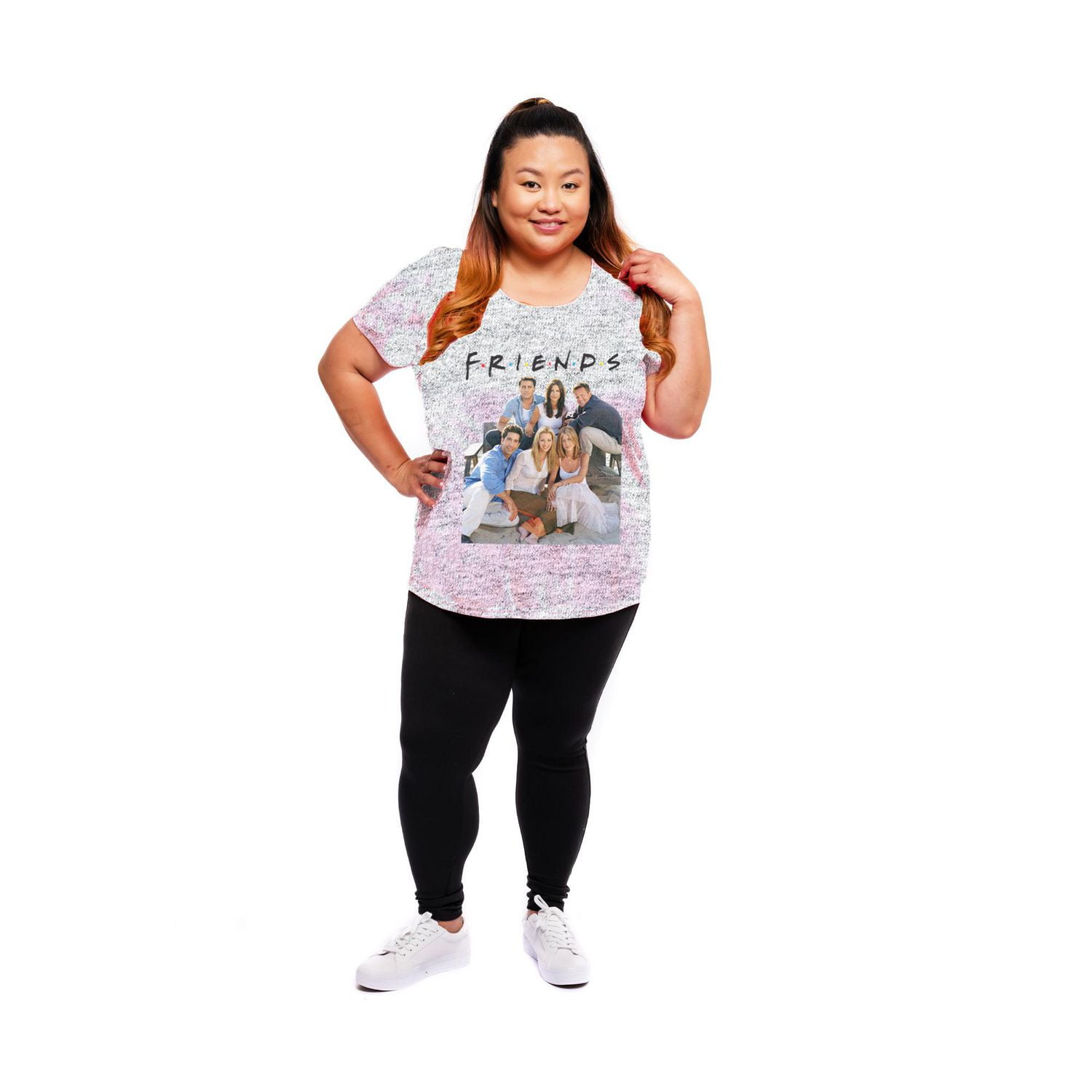 Ladies Plus Friends At The Beach Short Sleeve T-Shirt