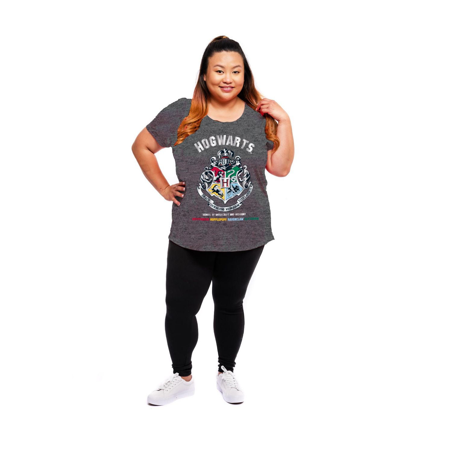 Ladies Plus Harry Potter All The Houses Short Sleeve T-Shirt