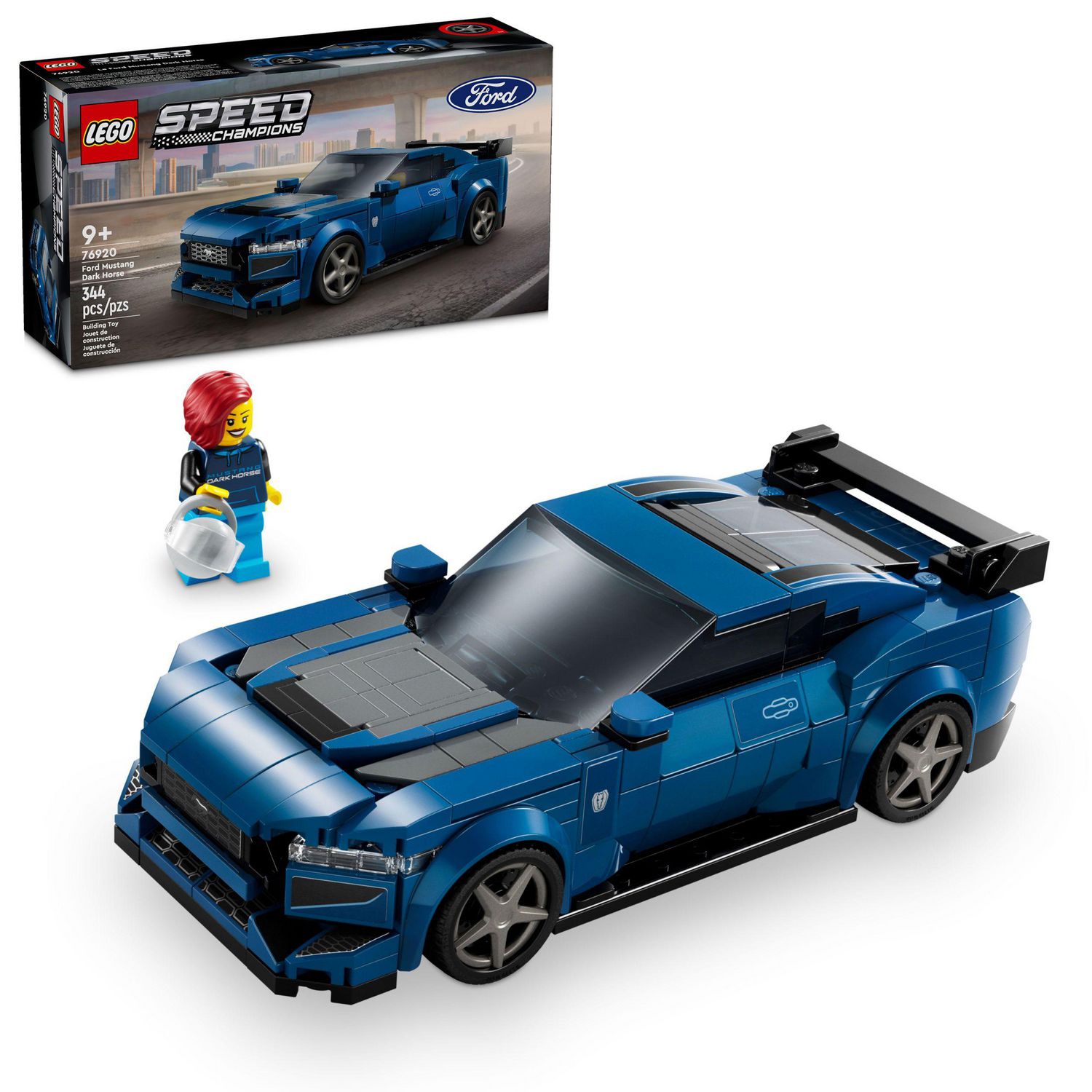LEGO Speed Champions Ford Mustang Dark Horse Sports Car Toy, Buildable Ford  Mustang Toy for Kids, Blue Toy Car Model Set, Gift Idea for Boys and Girls  Aged 9 Years Old and