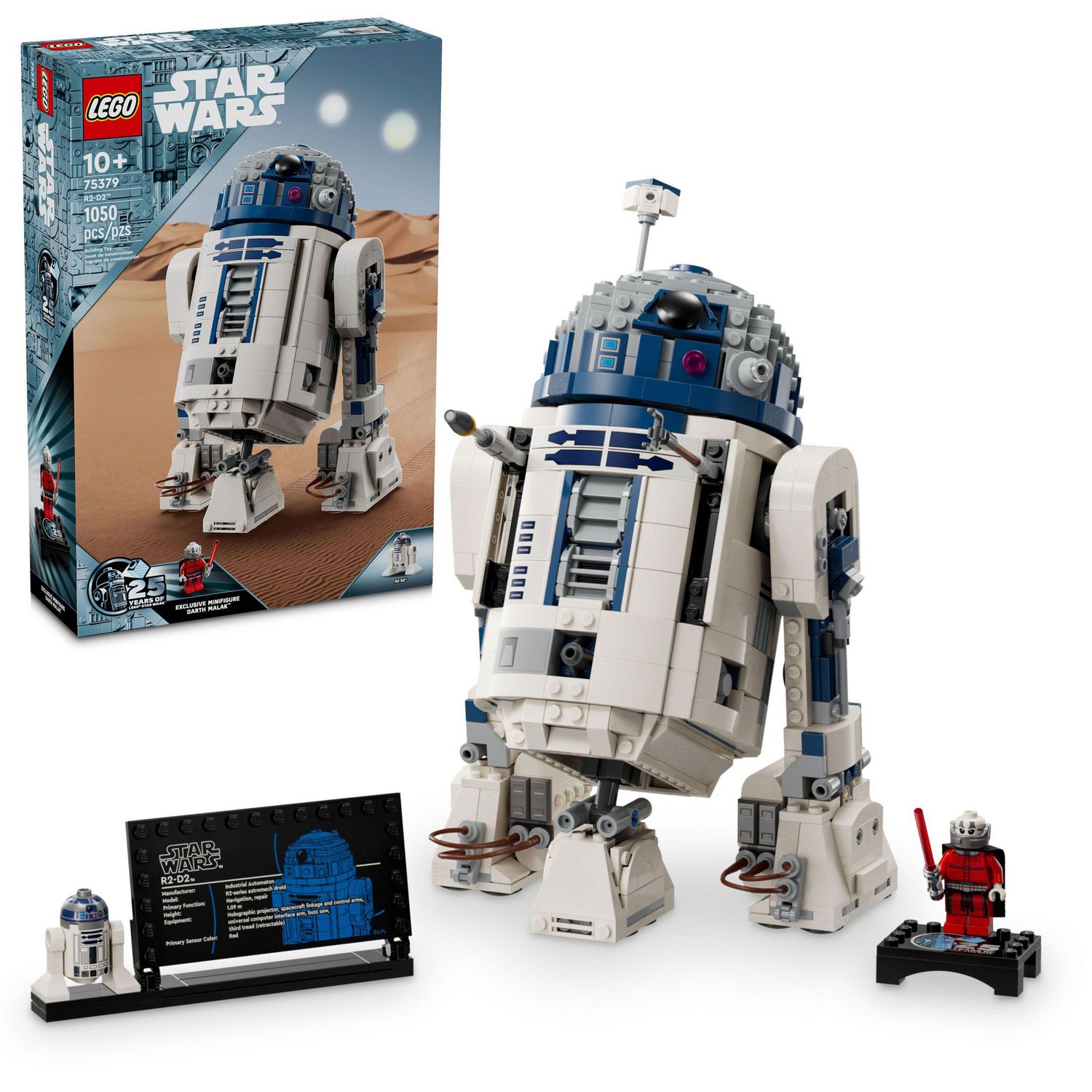 LEGO Star Wars R2-D2 Brick Built Droid Figure, Collectible May the