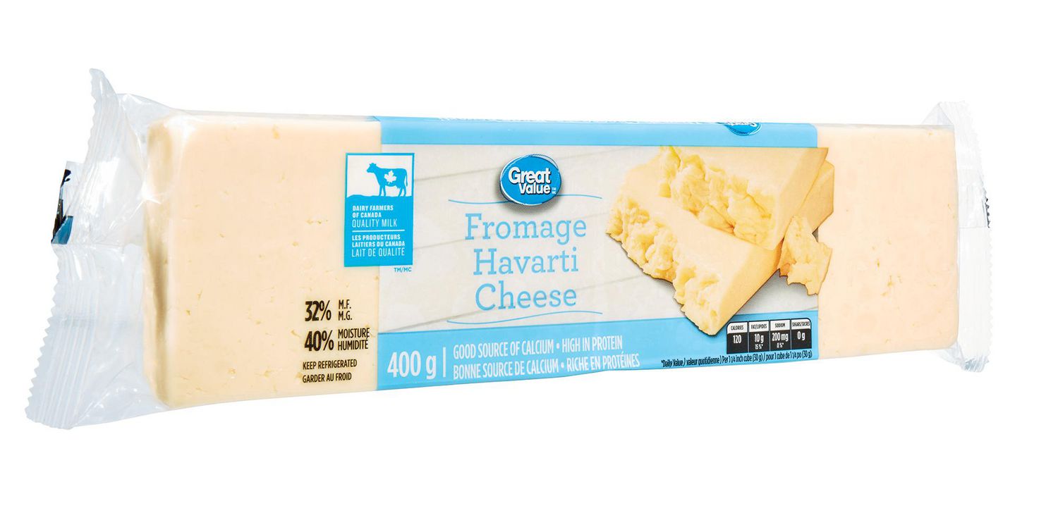 Great Value Havarti Cheese, 400 g - Walmart.ca