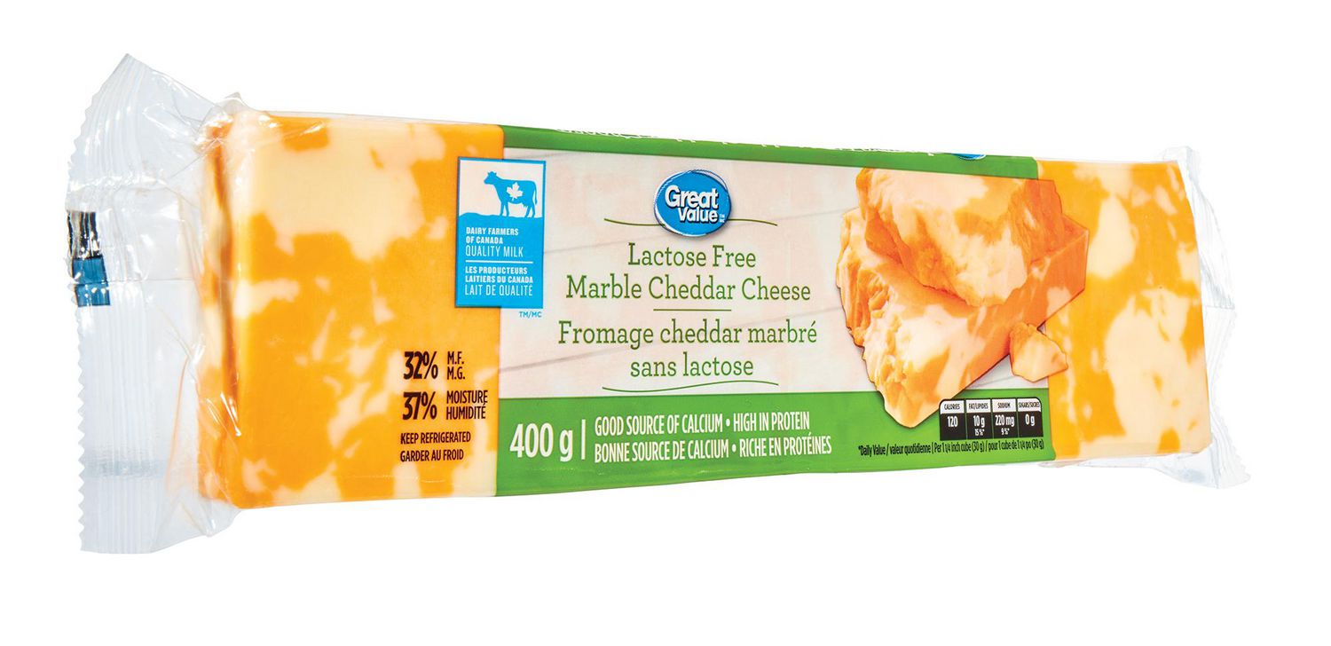 Buy Great Value Lactose Free Marble Cheddar Cheese Online Walmart Canada