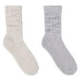 thumbnail image 1 of George Women's Scrunchy Crew Socks 2-Pack, 1 of 1