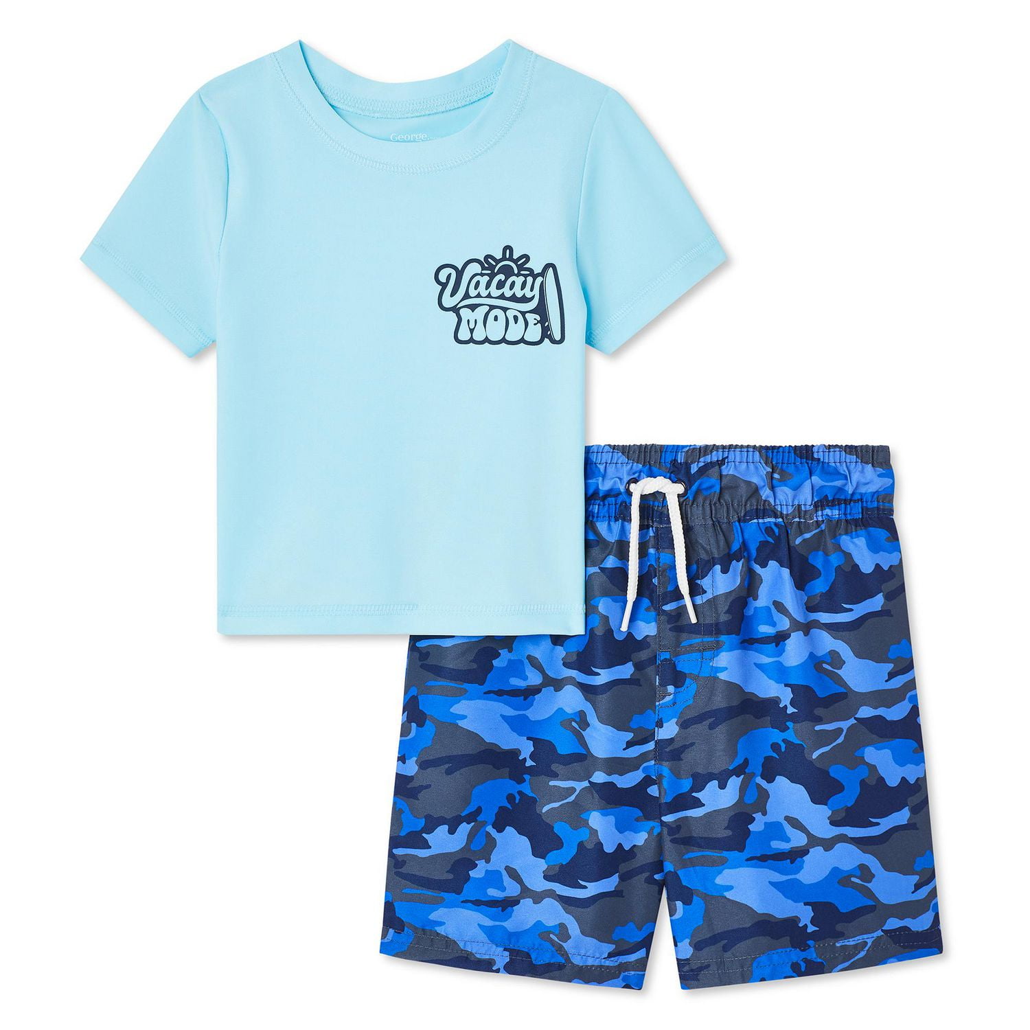 George Toddler Boys' Rash Guard 2-Piece Set