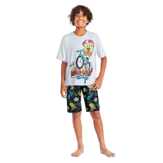SpongeBob SquarePants Boys' Two Piece Pajama Set