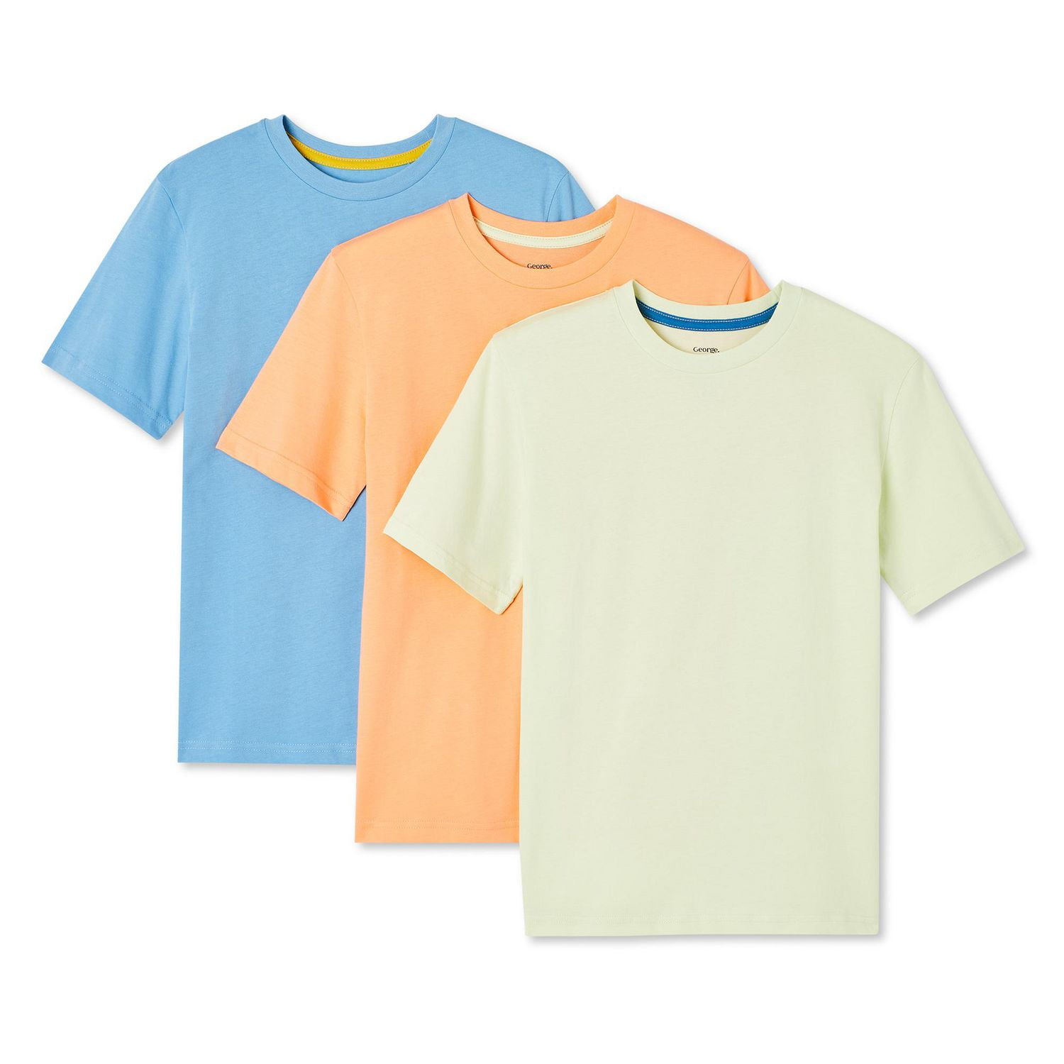 Lot de 3 t-shirts à encolure ras du cou George pour garçons Tailles TP–TG
