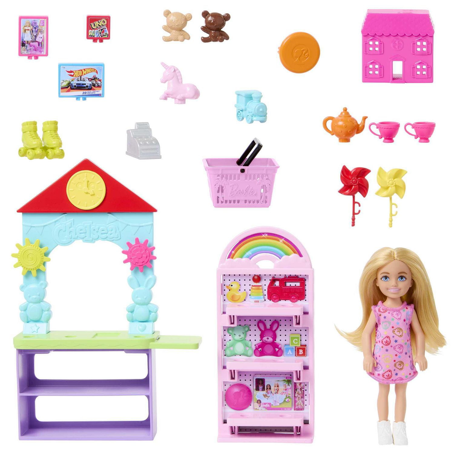 Barbie Chelsea Can Be Toy Store Playset with Small Blonde Doll Shop Furniture 15 Accessories Walmart