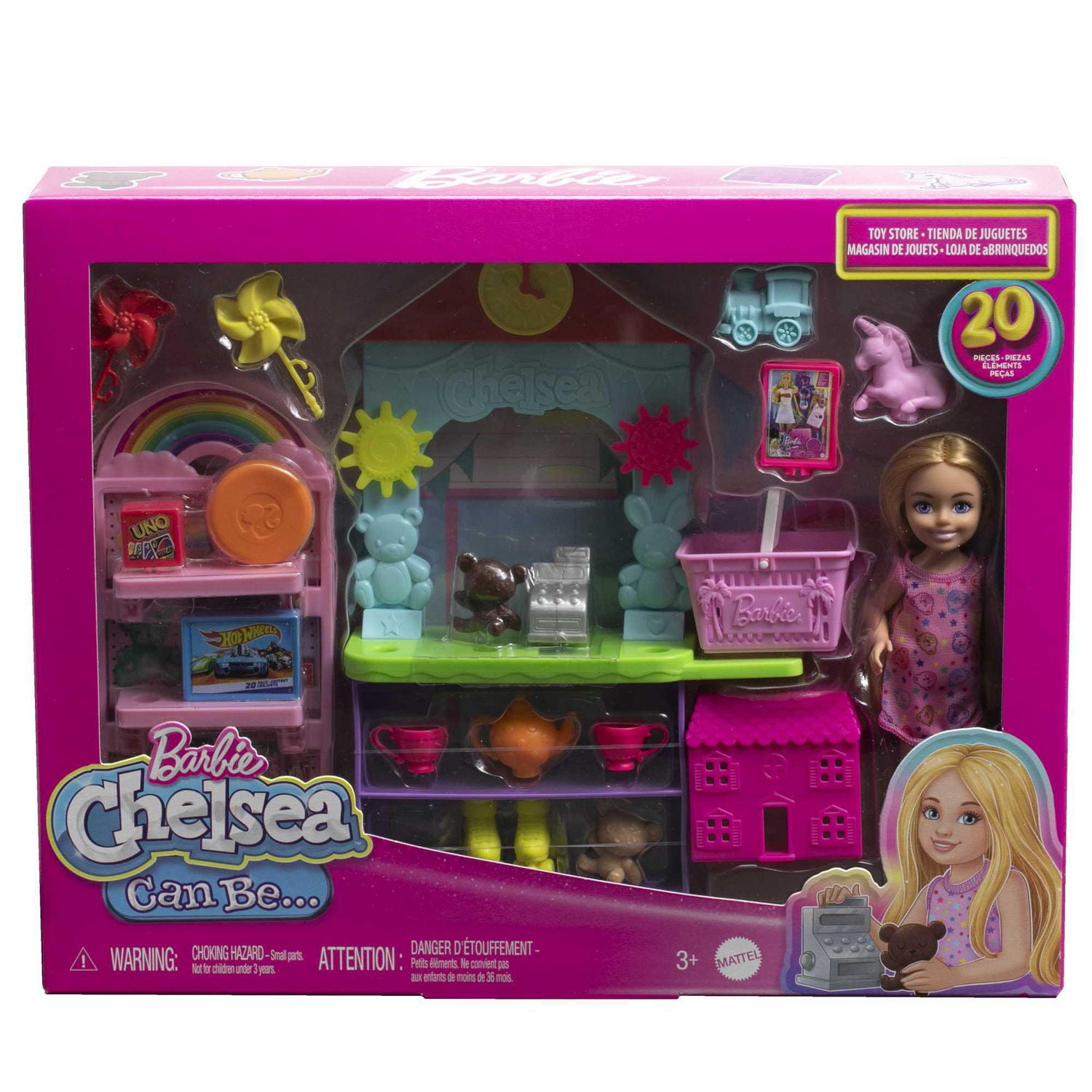 Barbie Chelsea Can Be Toy Store Playset with Small Blonde Doll Shop Furniture 15 Accessories