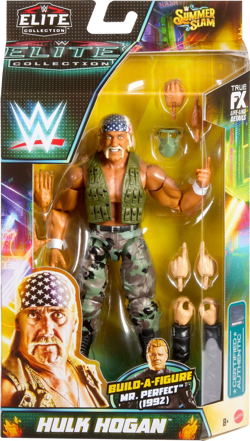 WWE Elite Action Figure SummerSlam Hulk Hogan with Build-A-Figure