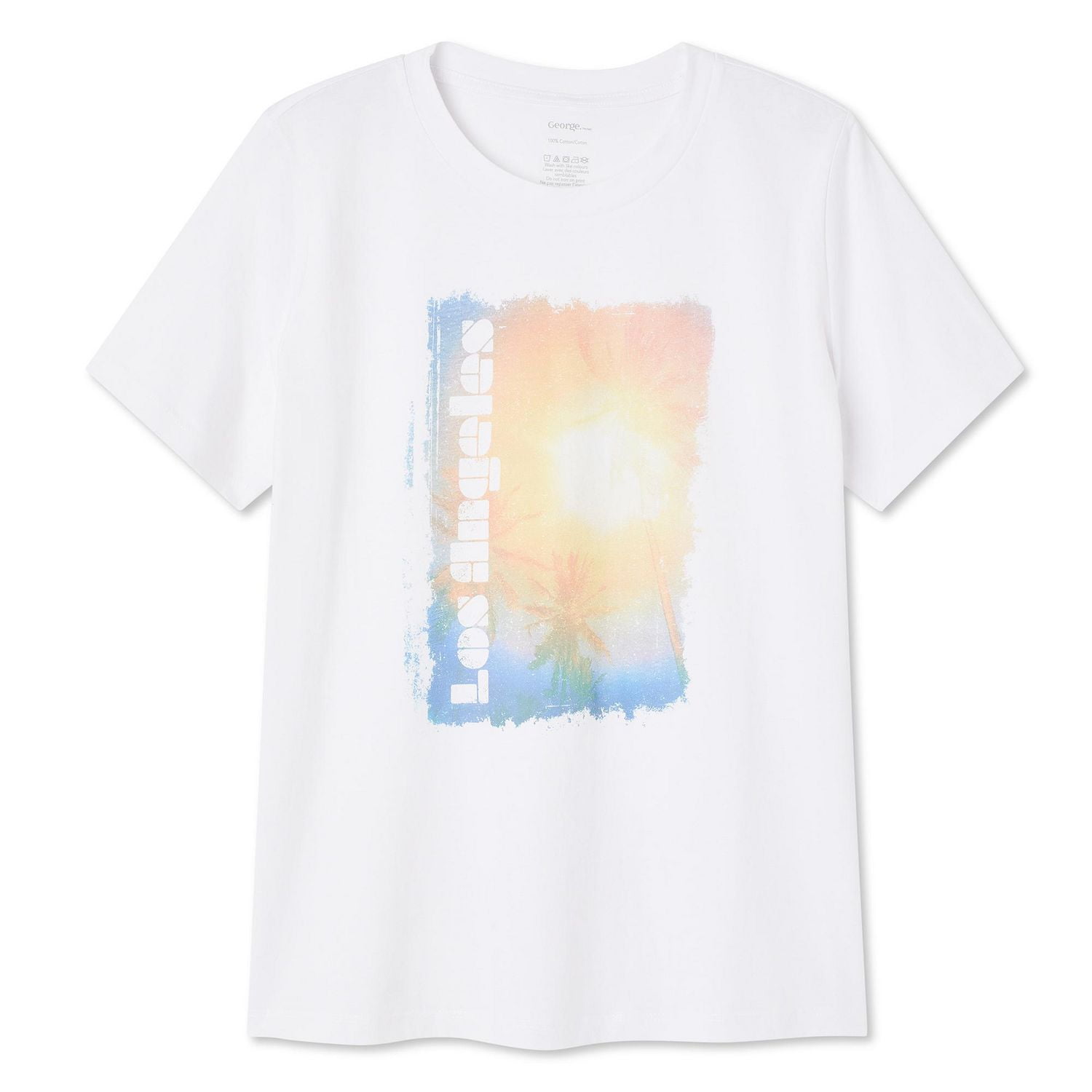 T-shirt à encolure ras du cou George pour femmes Tailles TP–TTG