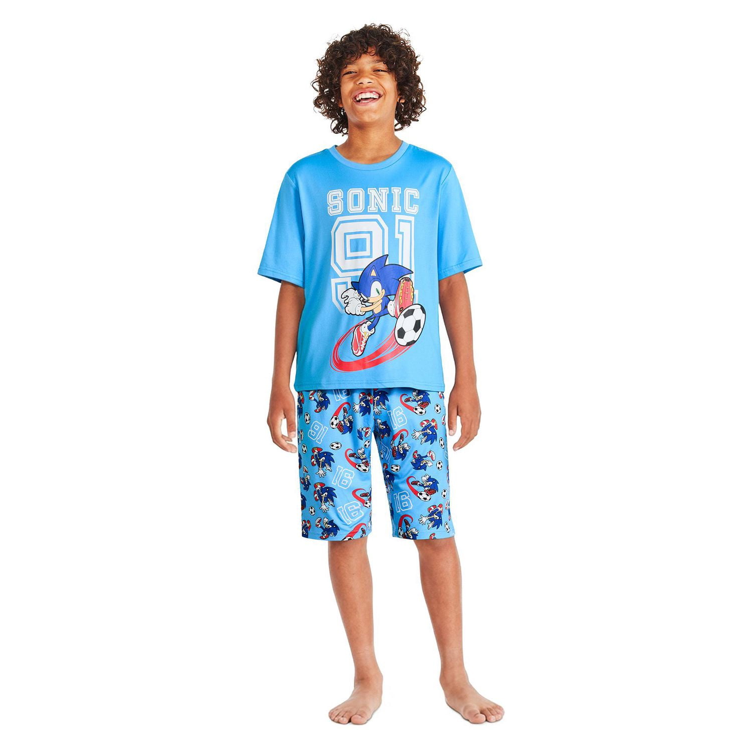 Pyjama 2 pièces avec short Sonic Le Hérisson pour garçons