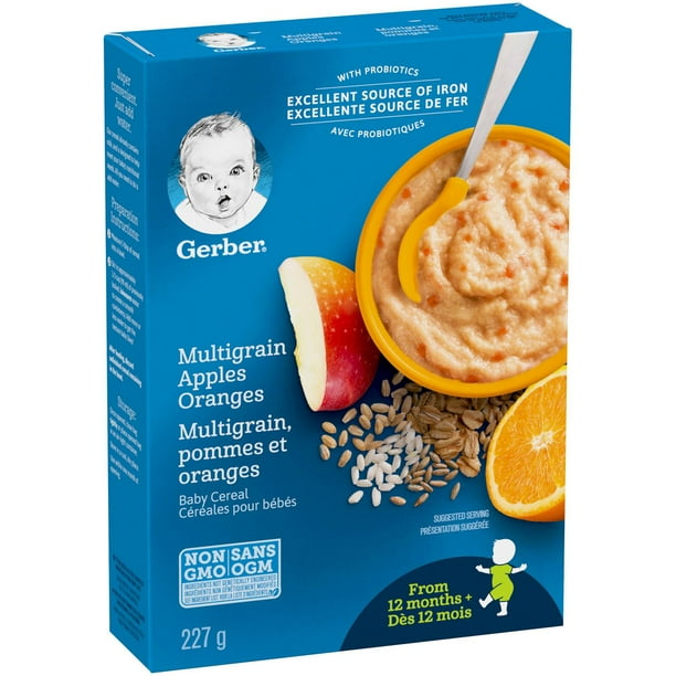 Céréales pour bébés GERBER® Étape 4 Blé miel et flocons 227 g 227 GR