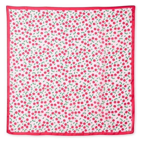 Foulard carré à motif de cerises Time and Tru pour femmes