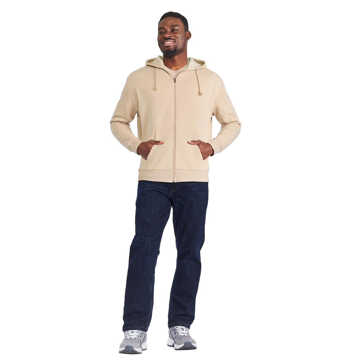 Chandail à capuchon zippé sur la longueur George pour hommes