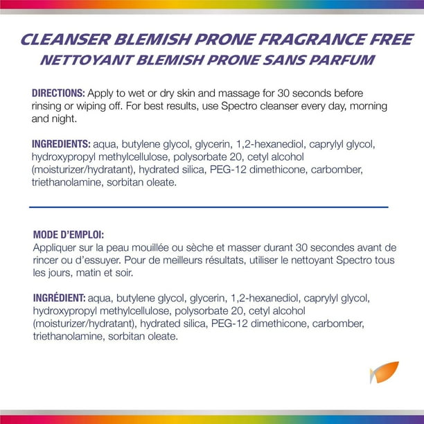 Spectro Jel Cleanser Face Wash Blemish-Prone Skin Fragrance Free