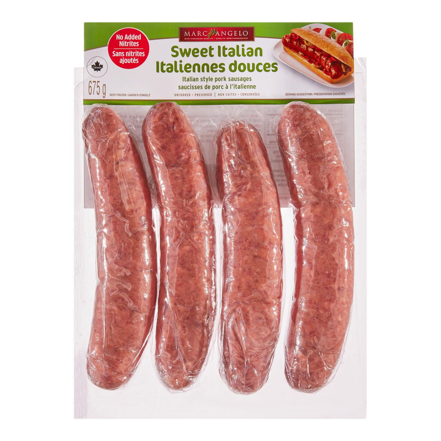 Marcangelo Sweet Italian Style Pork Sausages Walmart Canada