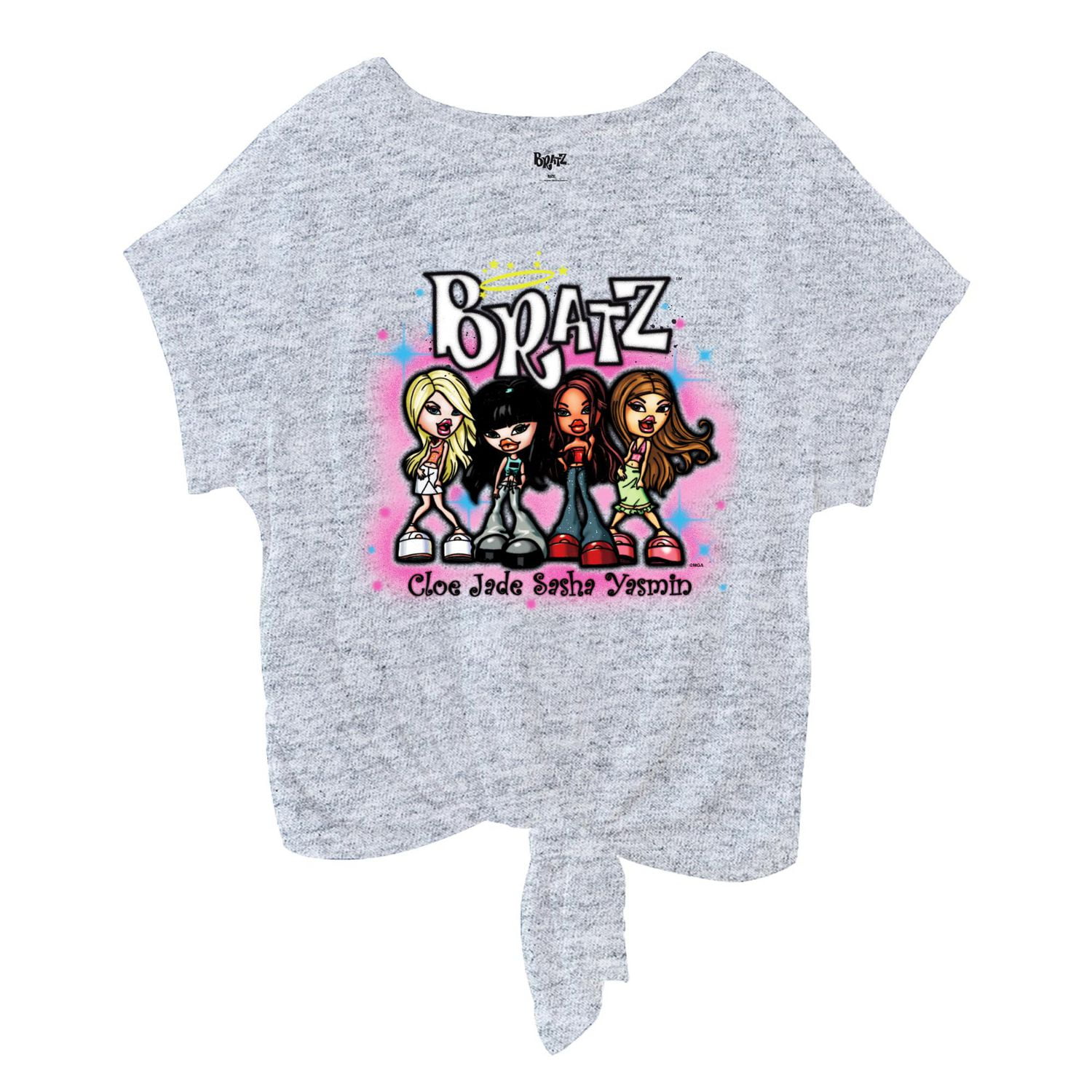 Ladies Plus Bratz Airbrush Group Front Tie Top