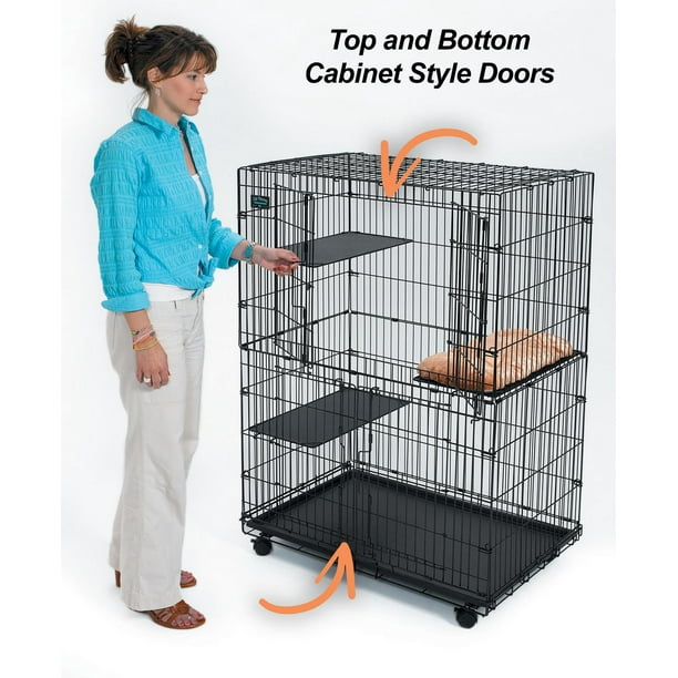 Cage pour chats Midwest Homes For Pets avec étagères et lit 