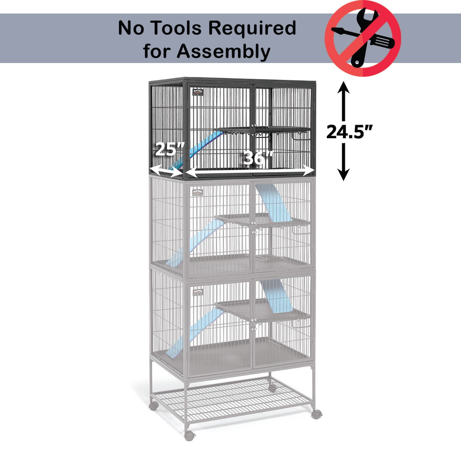 MidWest Ferret Nation 36 x25 x24.5 Add On Unit Small Animal Cage Walmart