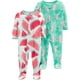 Child of Mine made by Carter's Filles Pyjama 2-pack 1 Pièce - Seahorse/Watermelon – image 1 sur 3