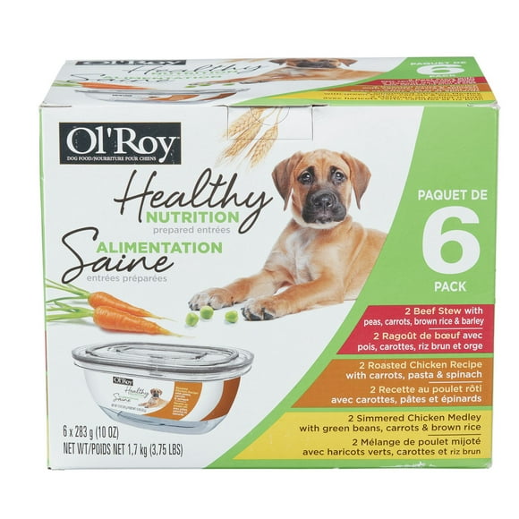 Ol' Roy Ol'Roy Healthy Nutrition Prepared Entrées - Variety Pack, 6 x 283 g (Variety pack)
