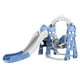 KidsVIP Luxury 5 in 1 Castle Edition Playset Toddlers and Baby Slide with Full Step, Swing, Basket Ball Net- Blue – image 1 sur 6