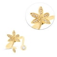 thumbnail image 2 of Quintessential 14kt Gold Plated Flower with Leaf Ring, 2 of 2