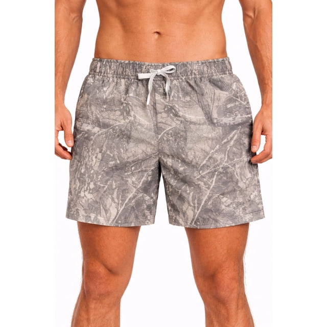 Short de bain camouflage à feuilles vertes Under Disguise pour hommes