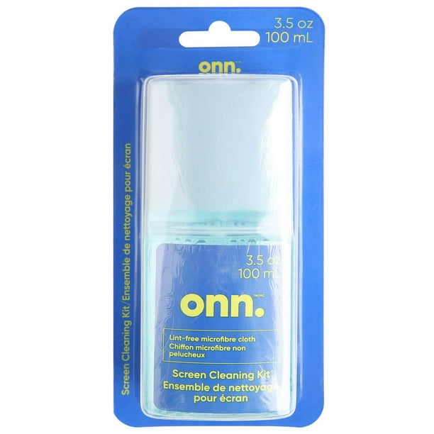 onn. 3.5 oz. 2Piece Screen Cleaning Kit, Includes Lintfree Cloth