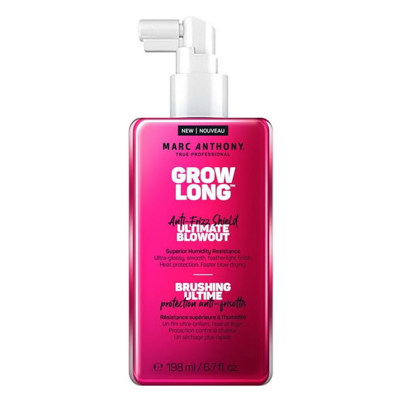 Marc Anthony Grow Long™ Anti-Frizz Shield ULTIMATE BLOWOUT Spray - Humidity Shield for Glossy, Smooth, Featherlight Finish - 6.7 Fl Oz, Ultimate Blowout Spray