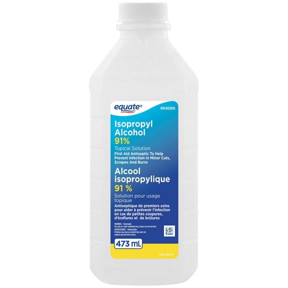 Equate Isopropyl Alcohol USP 91%, 473 ml