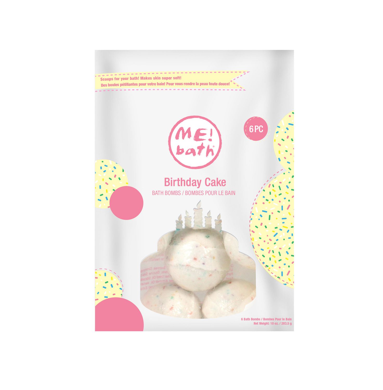 Me! Bath Bombs, 6pc- Birthday Cake - Crafts Direct