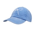 thumbnail image 1 of Casquette en denim avec nœud brodé., 1 of 1