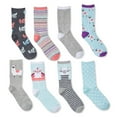 thumbnail image 1 of George Girls' Crew Socks 8-Pack, 1 of 1