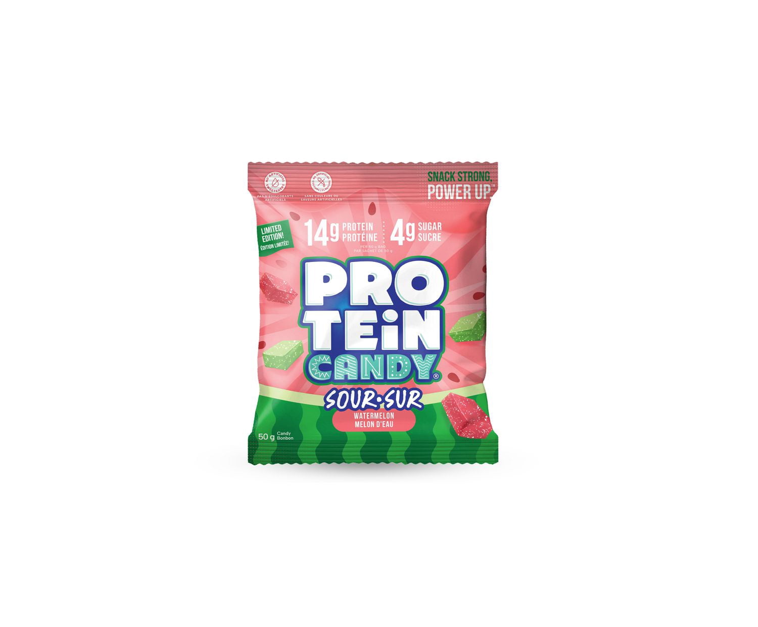 Protein Candy, Sour Watermelon, Chewy Candy with Protein